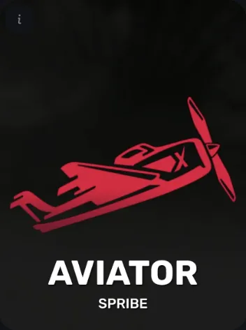Capa do Aviator, da Spribe, com o aviãozinho vermelho sobre fundo preto, no cassino da Receba Bet