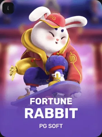 Capa do Fortune Rabbit, da PG Soft, com o coelho branco de boné e casaco vermelho, na Receba Bet
